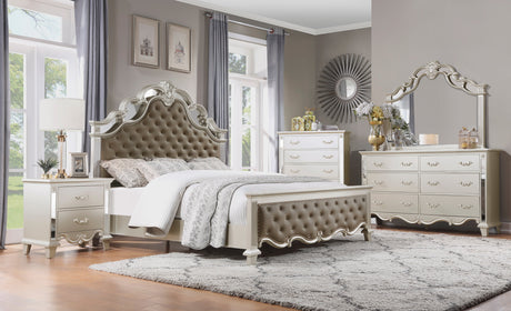 Ever Champagne Eastern King Bed by Homelegance at Eve Furniture