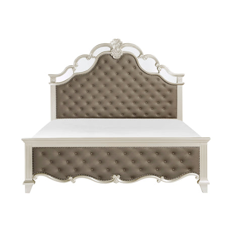 Ever Champagne Eastern King Bed by Homelegance at Eve Furniture