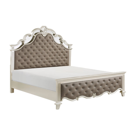 Ever Champagne Eastern King Bed by Homelegance at Eve Furniture