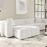 Everly Off White Boucle Upholstered Rectangular Ottoman by Coaster at Eve Furniture