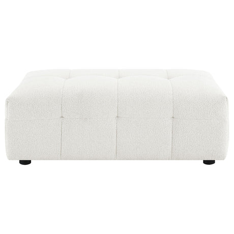 Everly Off White Boucle Upholstered Rectangular Ottoman by Coaster at Eve Furniture