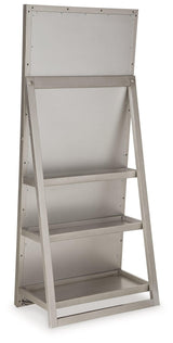 Evesen Champagne Floor Standing Mirror with Storage by Ashley at Eve Furniture