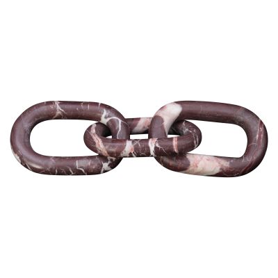 Abstract Red Marble Decor 3 Link Chain