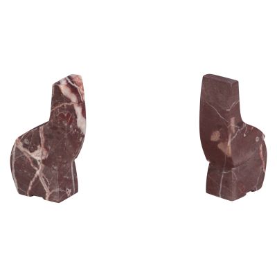 Abstract Marble Decor Elephant in Red