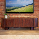 Athena 79" Media Cabinet in Aged Mahogany by Home Trends & Design at Eve Furniture