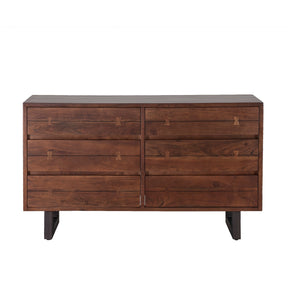 Aspen 58" Six Drawer Dresser in Walnut by Home Trends & Design at Eve Furniture