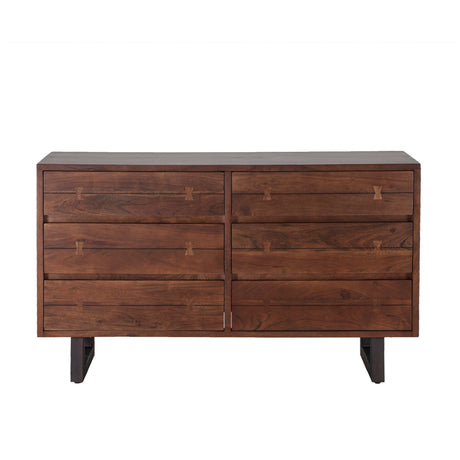 Aspen 58" Six Drawer Dresser in Walnut by Home Trends & Design at Eve Furniture