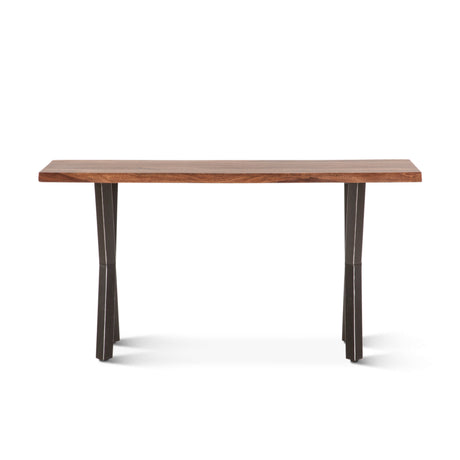 Brisbane 58" Console Table in Natural Sheesham Wood and Iron by Home Trends & Design at Eve Furniture
