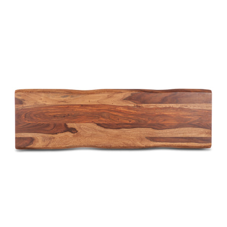 Brisbane 58" Console Table in Natural Sheesham Wood and Iron by Home Trends & Design at Eve Furniture