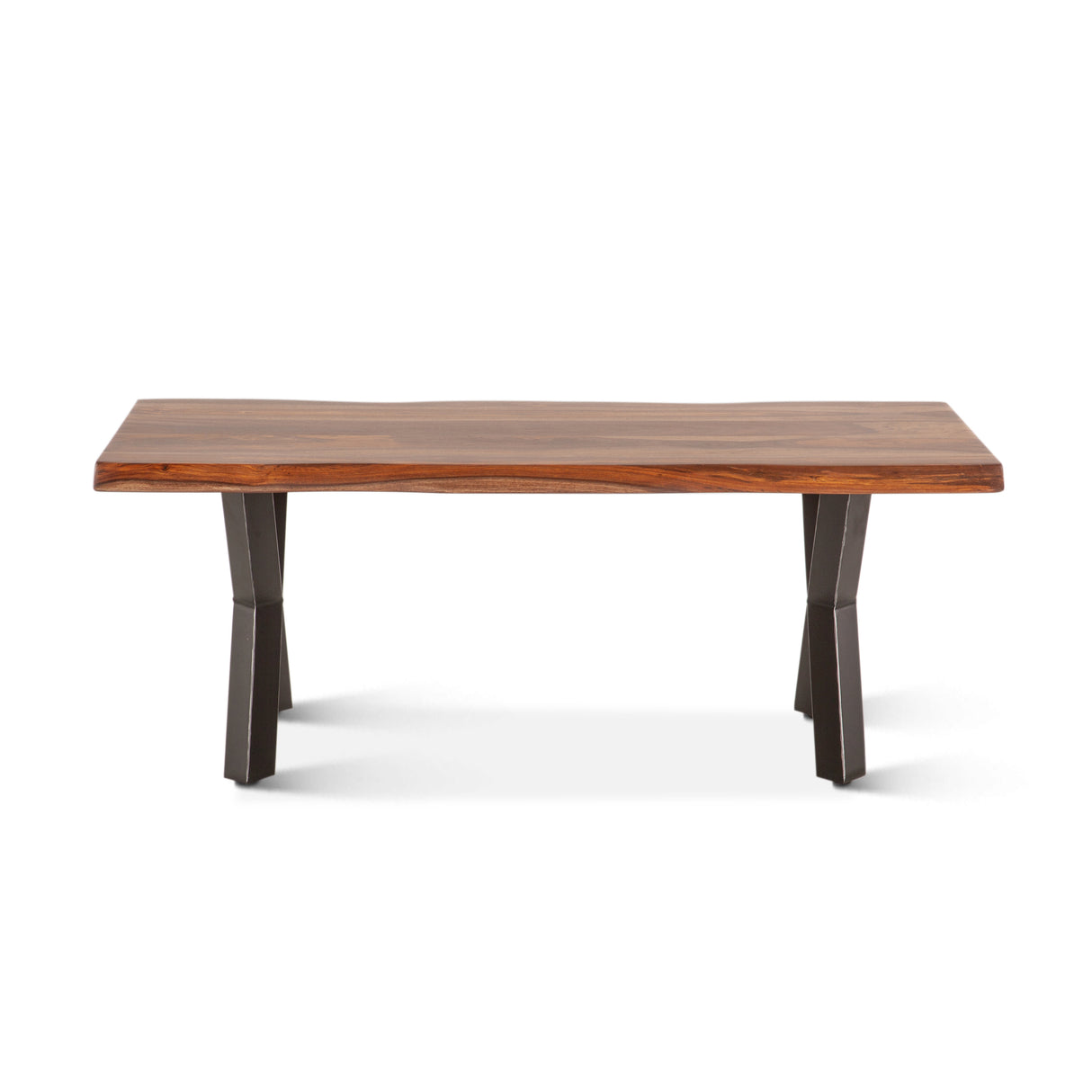 Brisbane 46" Coffee Table in Natural Sheesham Wood and Iron by Home Trends & Design at Eve Furniture