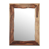 Brisbane 43" Mirror in Natural Sheesham by Home Trends & Design at Eve Furniture