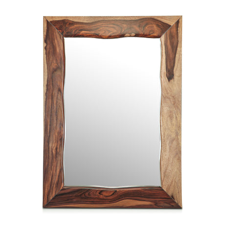Brisbane 43" Mirror in Natural Sheesham by Home Trends & Design at Eve Furniture