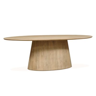 Casablanca 86" Oval Dining Table in Natural White by Home Trends & Design at Eve Furniture