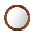Cosmopolitan 42" Round Mirror in Honey Brown by Home Trends & Design at Eve Furniture
