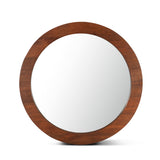 Cosmopolitan 42" Round Mirror in Honey Brown by Home Trends & Design at Eve Furniture