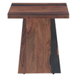 Calypso 21" Side Table in Burnt Sheesham by Home Trends & Design at Eve Furniture