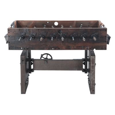 Eiffel 47" Reclaimed Burnt Brown Foosball Board Table with Player Set by Home Trends & Design at Eve Furniture