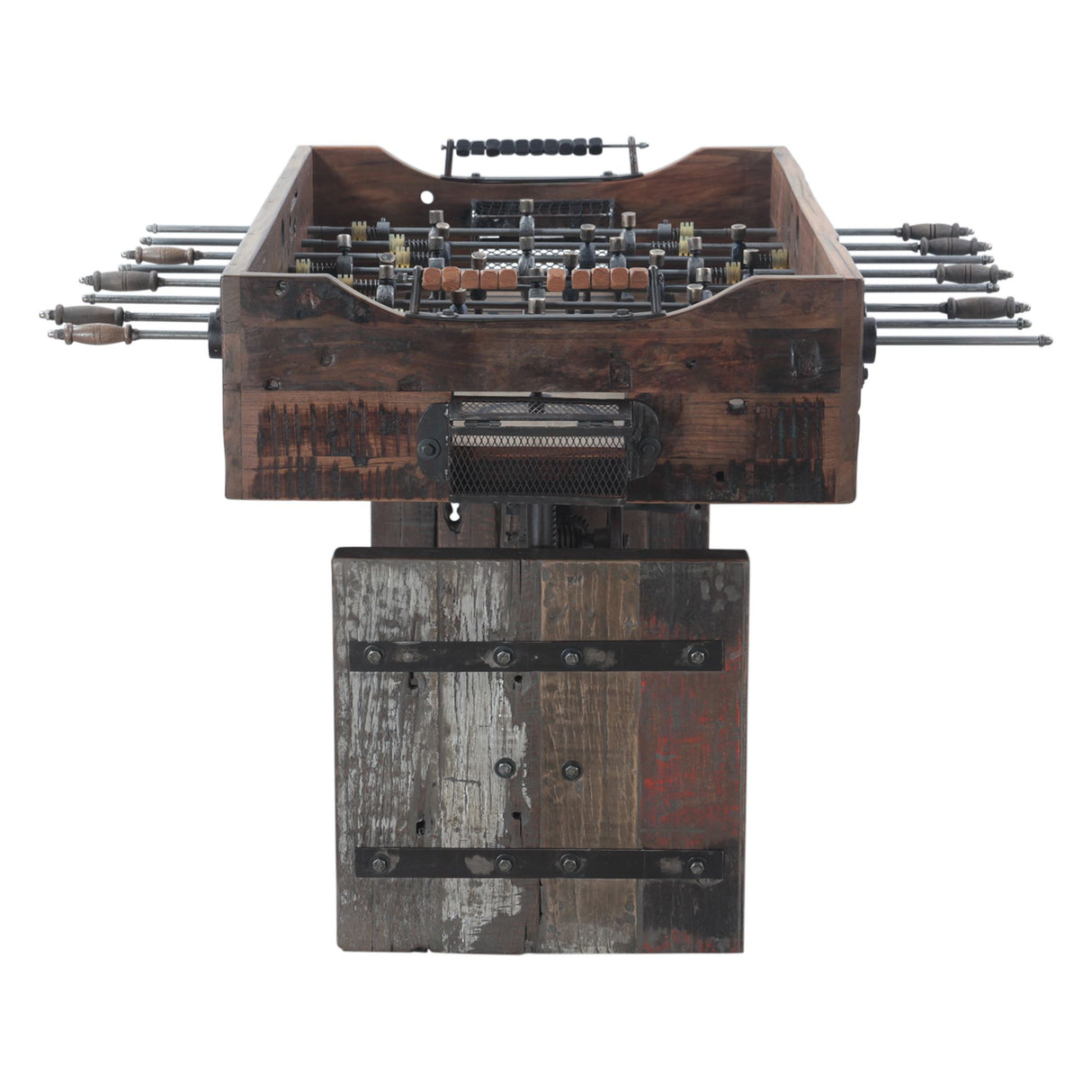 Eiffel 47" Reclaimed Burnt Brown Foosball Board Table with Player Set by Home Trends & Design at Eve Furniture