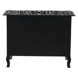 Fleur 42" Two Drawer Chest with Floral Horn Inlay by Home Trends & Design at Eve Furniture
