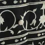 Fleur 42" Two Drawer Chest with Floral Horn Inlay by Home Trends & Design at Eve Furniture
