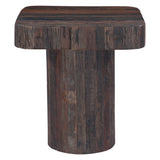 Hickory 26" Brown Side Table in Reclaimed Wood