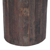 Hickory 26" Brown Side Table in Reclaimed Wood