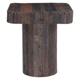 Hickory 26" Brown Side Table in Reclaimed Wood