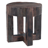 Harbor 24" Side Table with Cross Base in Reclaimed Wood by Home Trends & Design at Eve Furniture