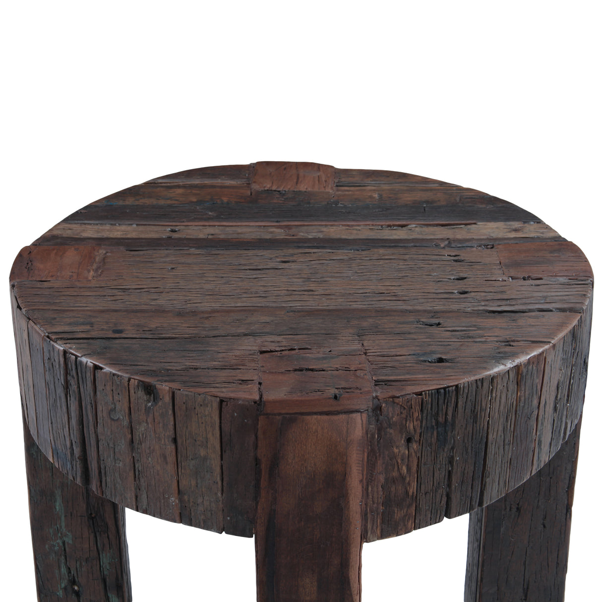 Harbor 24" Side Table with Cross Base in Reclaimed Wood by Home Trends & Design at Eve Furniture
