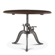 Industrial Loft 48" Adjustable Round Dining Table in Weathered Teak by Home Trends & Design at Eve Furniture