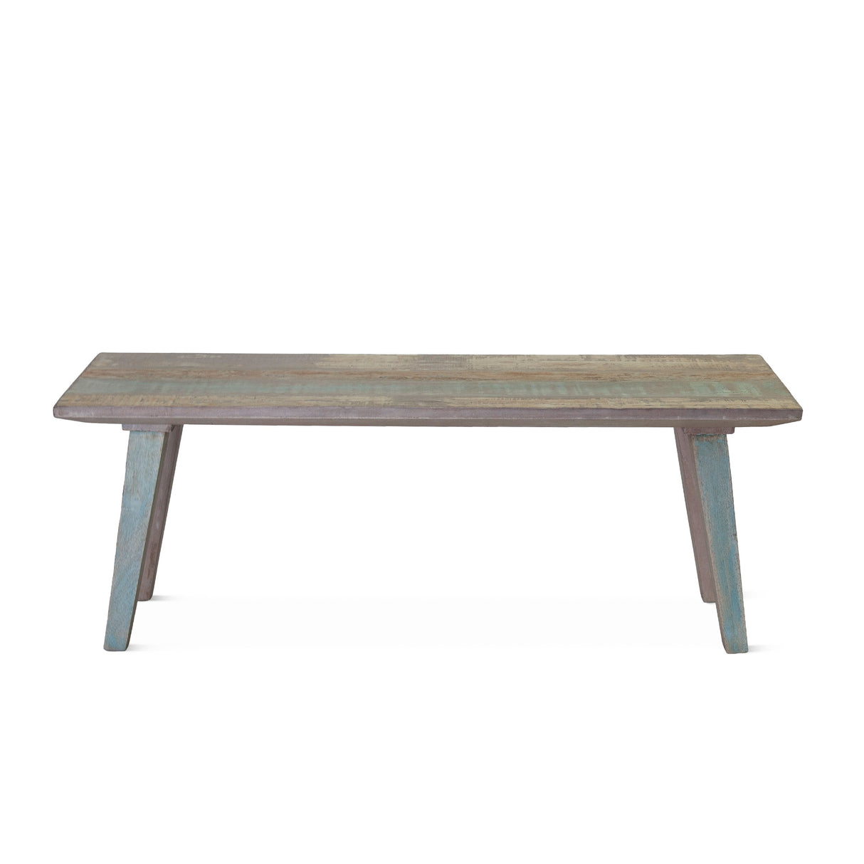 Ibizia 60" Storage Bench in Vintage Teal Reclaimed Wood