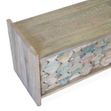 Ibizia 60" Storage Bench in Vintage Teal Reclaimed Wood