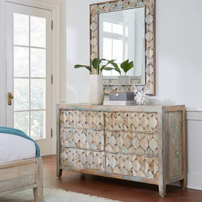 Ibiza 57" Dresser in Vintage Teal Reclaimed Wood by Home Trends & Design at Eve Furniture