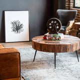 Jaipur 38" Round Coffee Table in Reclaimed Wood by Home Trends & Design at Eve Furniture
