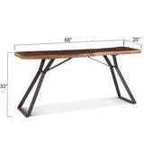 London Loft 68" Console Table in Walnut