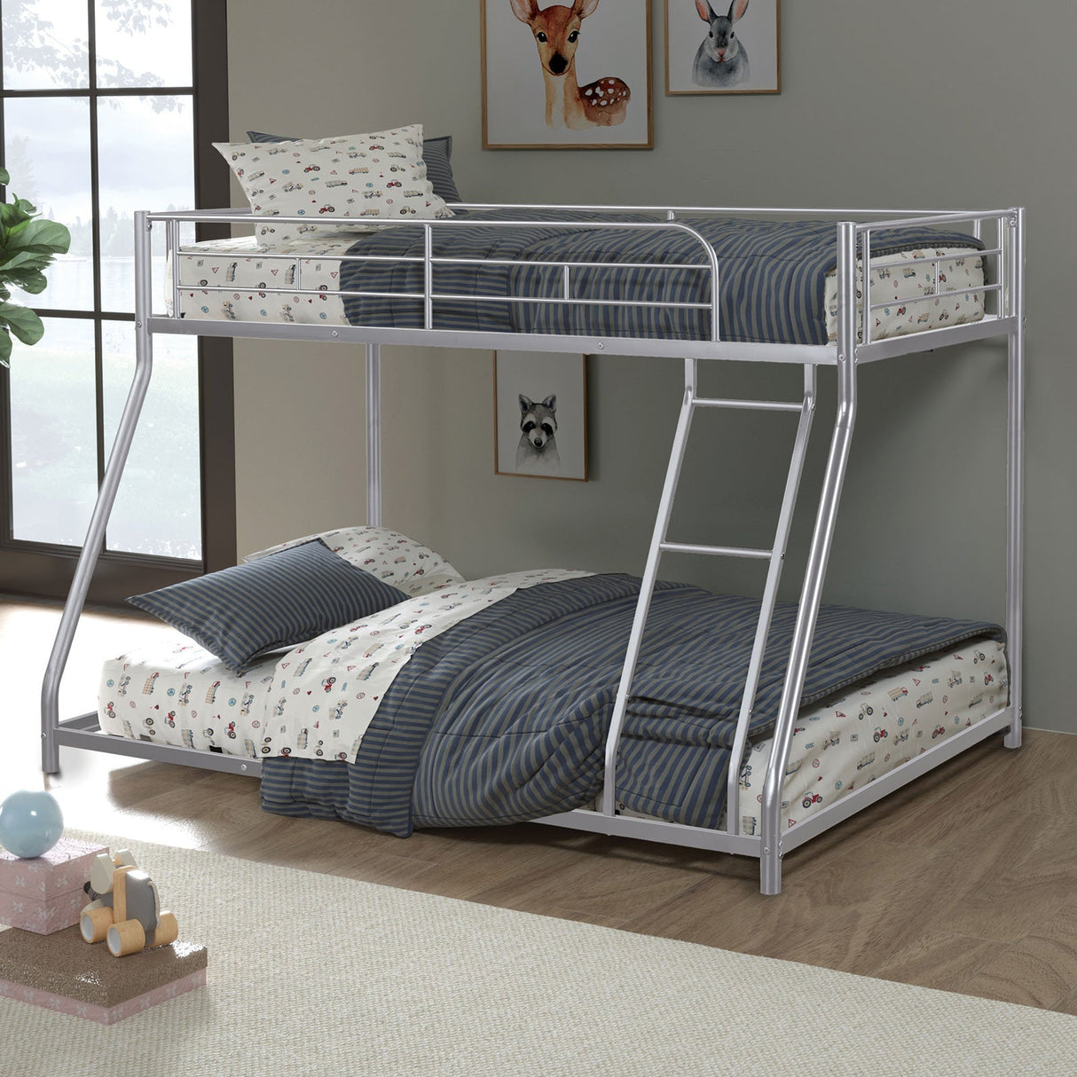 Panos Silver Twin/Full Metal Bunkbed