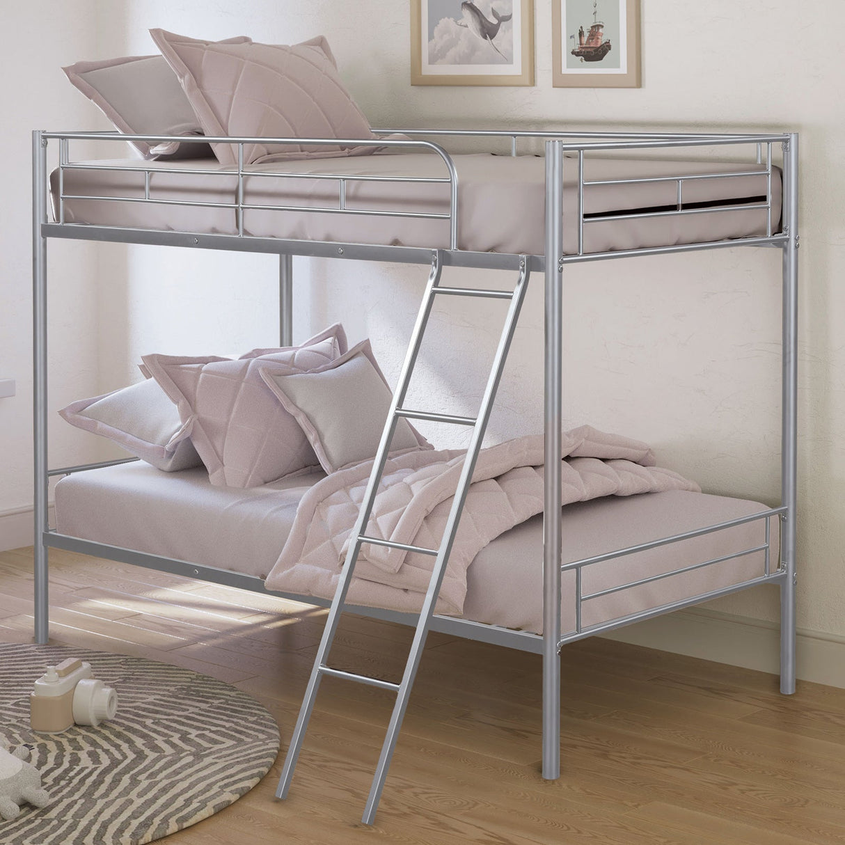 Hector Silver Twin/Twin Metal Bunkbed