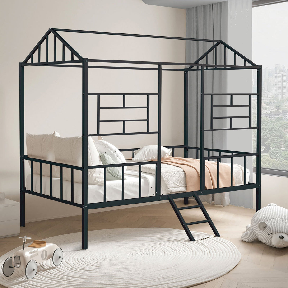 Rhonda Black Twin Loft Bed