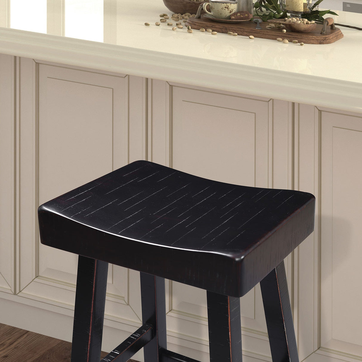 Biasca Black 24" Stool, Set of 2