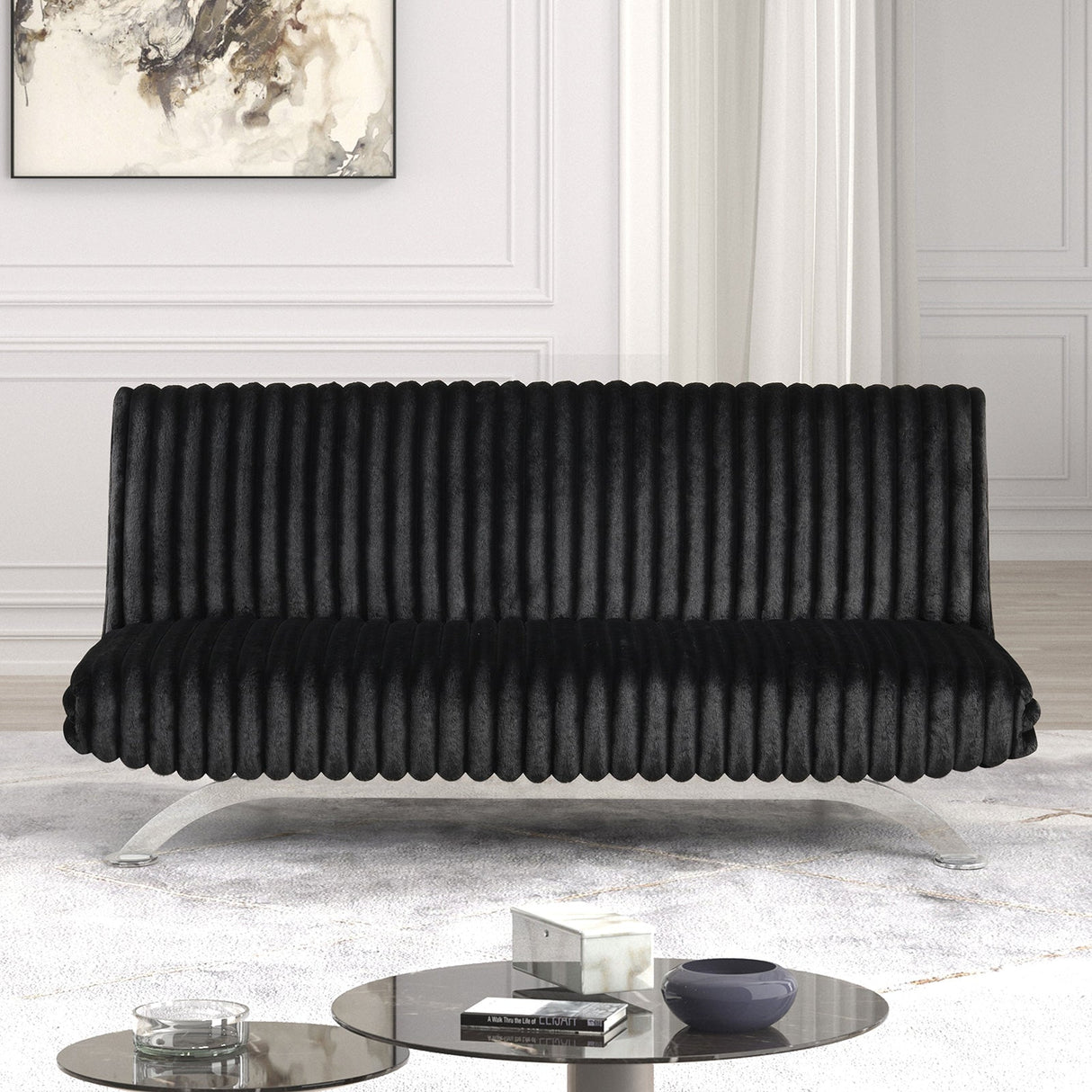 Villeneuve Black Futon Sofa Bed