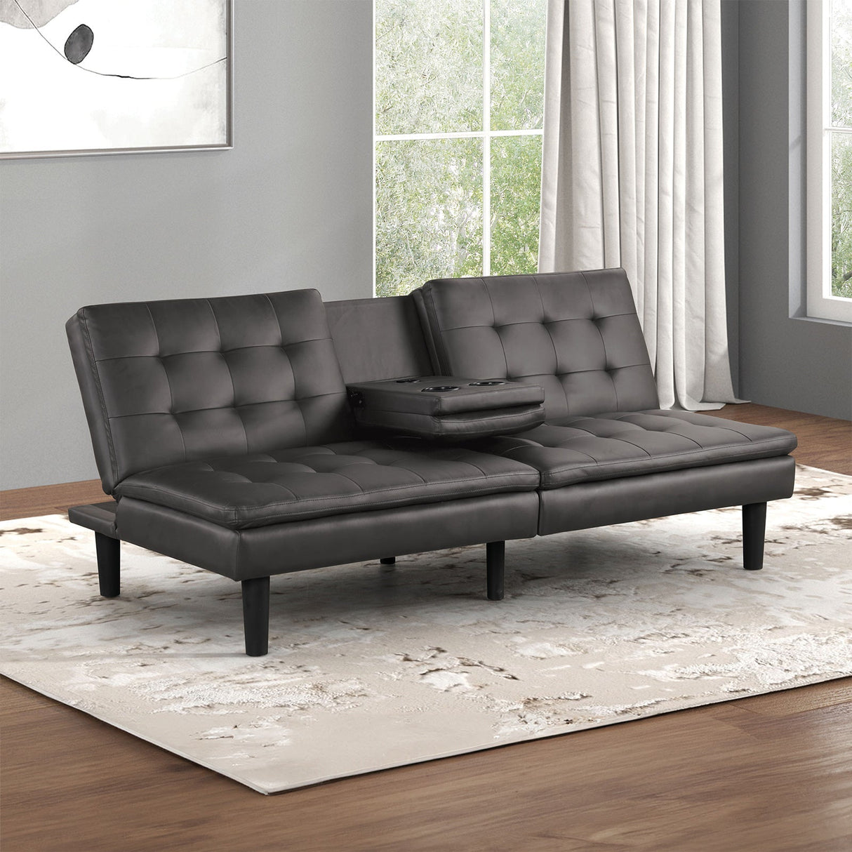 Eidsberg Gray Futon Sofa Bed