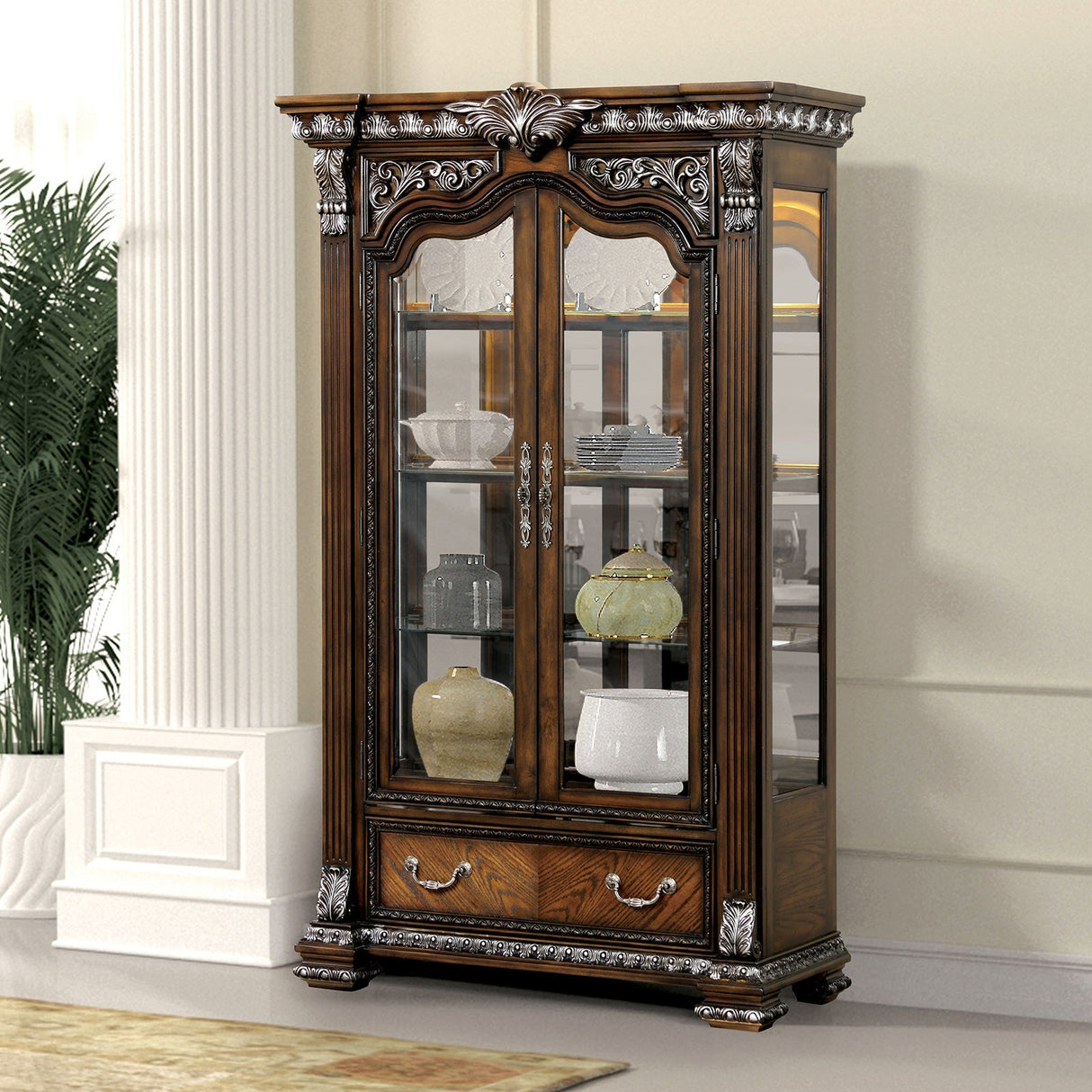 Promenade Dark Brown Curio Cabinet