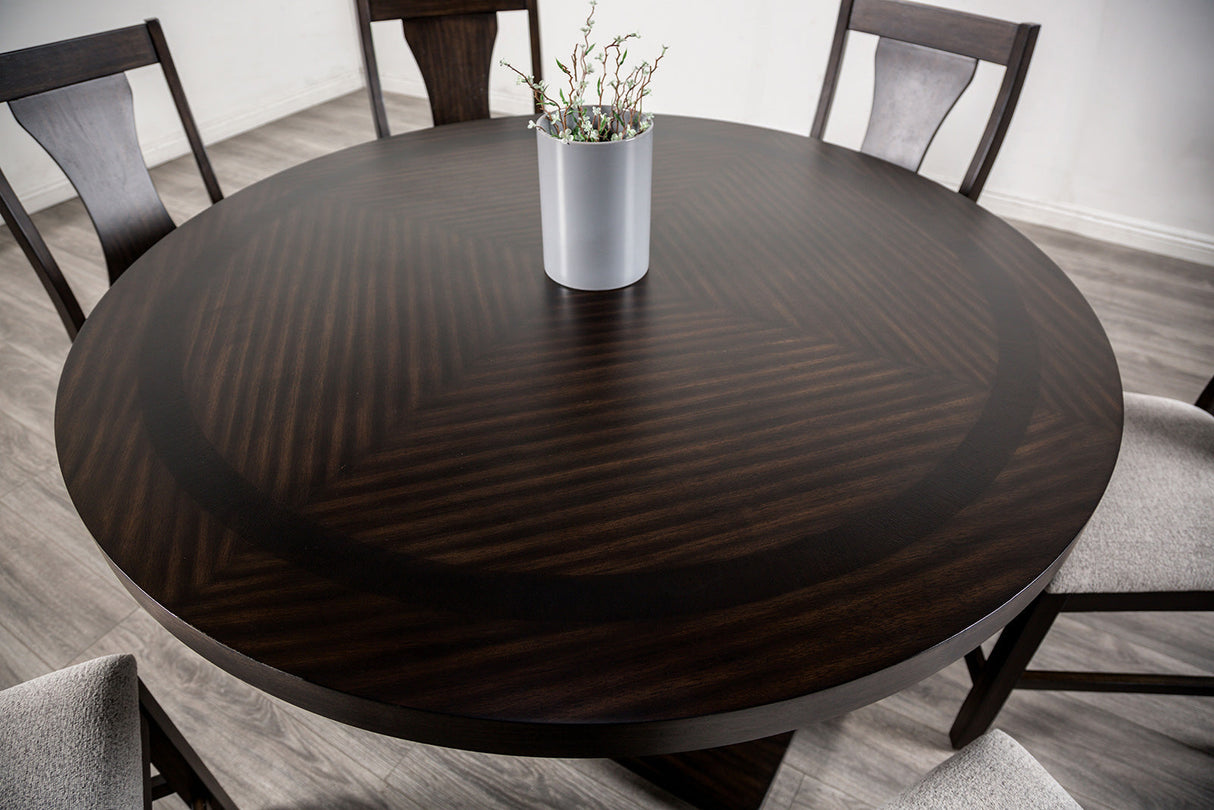 Holsworthy Espresso Round Dining Table