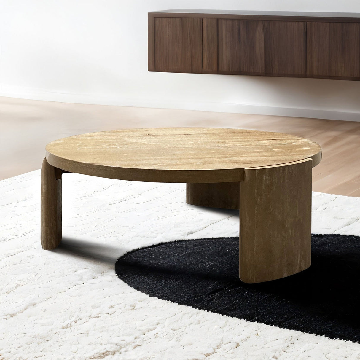 Poltimore Oak Round Cocktail Table