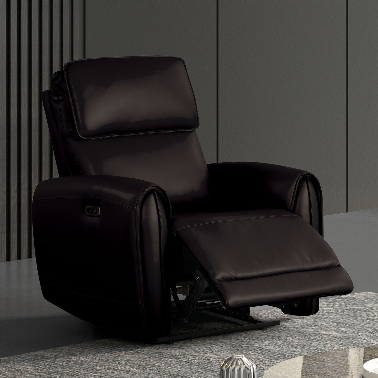 Schlieren Black Power Recliner