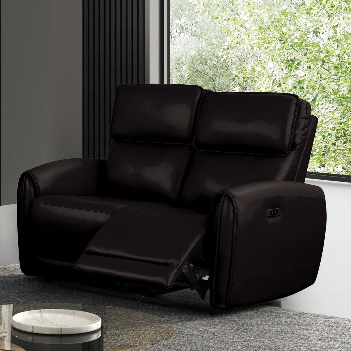 Schlieren Black Power Loveseat