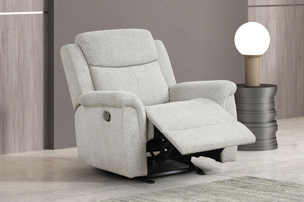 Sandbach Light Gray Manual Glider Recliner