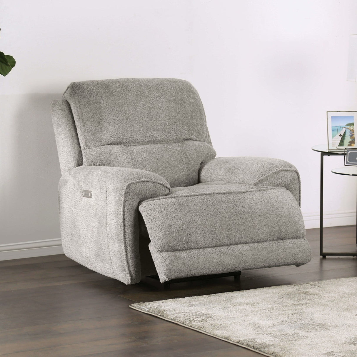 Morcote Light Gray Power Recliner