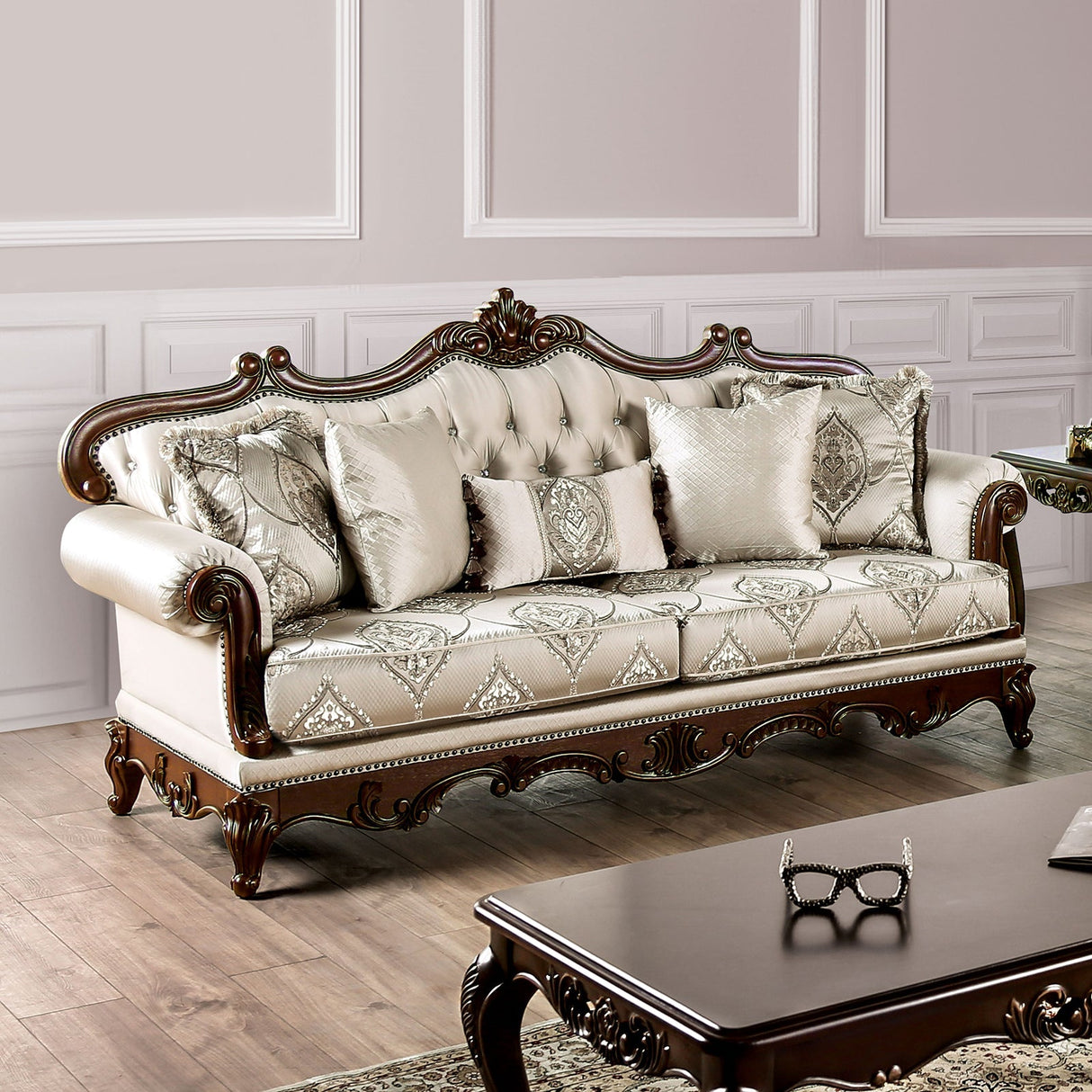 Veracruz Dark Cherry/Beige Sofa