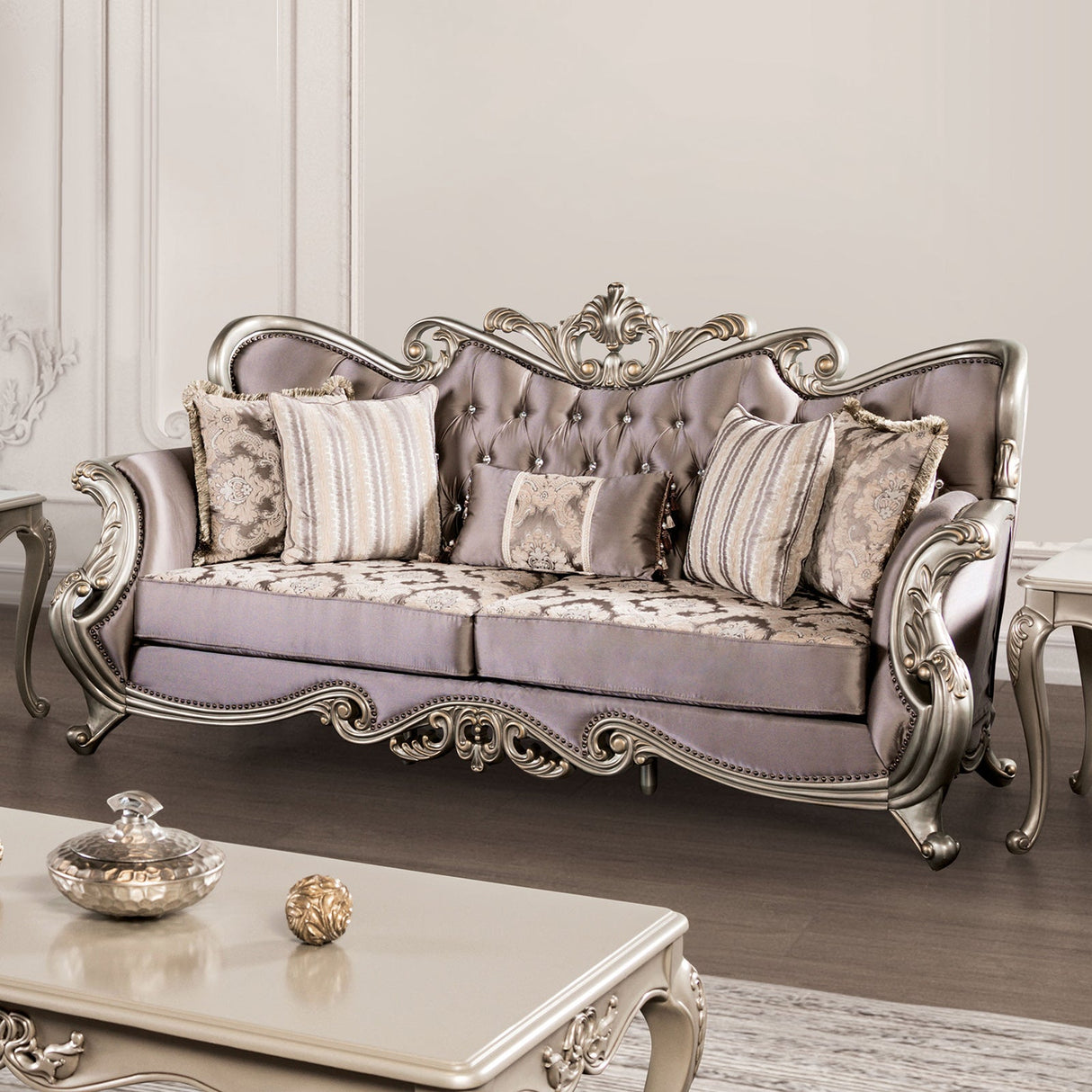 Albacete Champagne/Purple Sofa